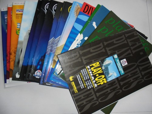 Play off final programmes - final,