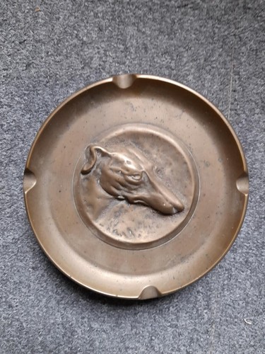 Vintage mcm bronze greyhound - bronze,