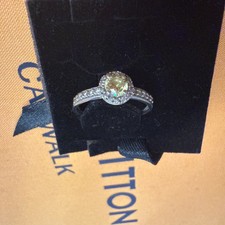 Ernest Jones  Yellow Diamond Ring Size S