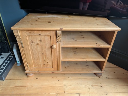 Vintage pine display - pine, shelving