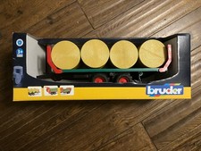 Bruder 02220 Bale Trailer With 8 Round Bales