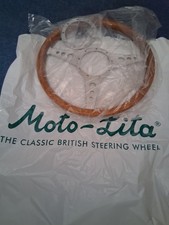 Mota Lita Walnut Steering Wheel suits Morgan , Triumph no boss Bargain