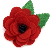 Red Poppy Brooch Lapel Badge