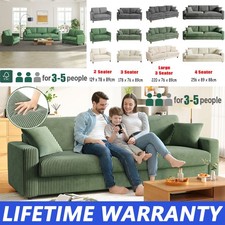 Modern 4 Seater Corduroy Sofa