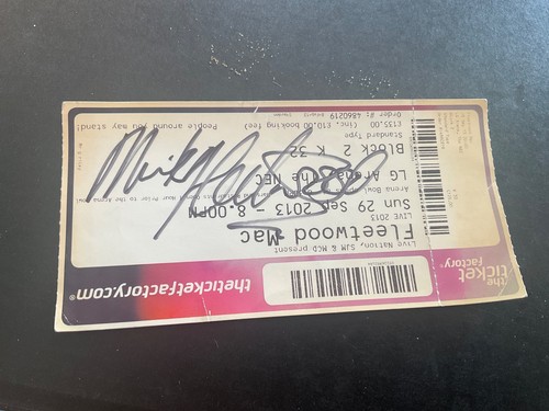 Signed fleetwood mac ticket - signed,