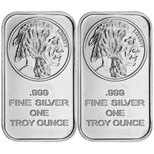 Lot of 2 - 1 Troy oz Buffalo