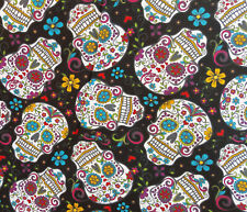 Black Cotton Fabric White