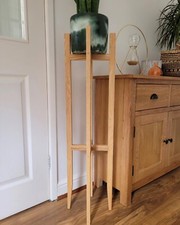 1 Meter Tall Oak Plant Stand (