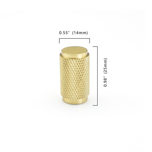 Solid brass knurled cabinet - brass,