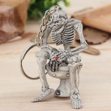 Cool Men Keyfob Car Keyring Keychain Key Chain Skull Toilet Gifts Accessories