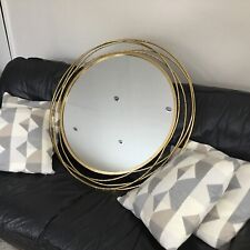 Large Antique Gold Round Mirror Swirl 92cm X 92cm