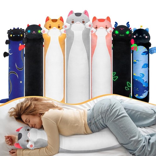 Cat plush pillow stuffed - cat,