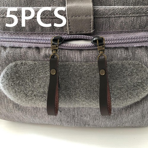 Zipper pull ends leather - 5x,