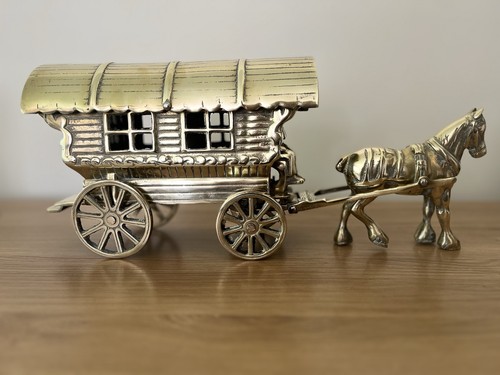 Vintage solid brass horse - vintage,