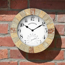 Large 10" Garden Clock Slate