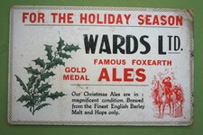 Ward & Son Ltd. The Brewery, Foxearth. Showcard Advertising their Christmas Ales