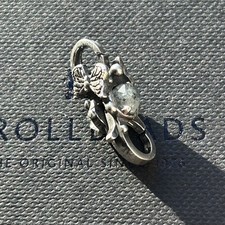 Trollbeads sterling silver bead spiritual butterfly prehnite stone lock closure