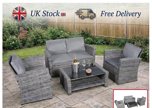 Grey rattan garden - grey,