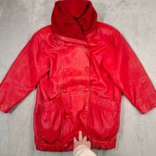 Vintage Leather Coat Womens 14