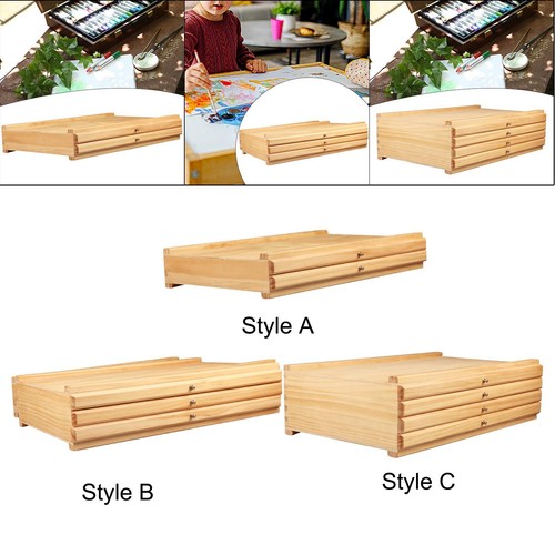 Wooden art organizer box - box, with