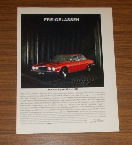 Rare advertising jaguar xjs - xjs, xj