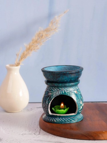 Soapstone carved oil burner - soapstone,