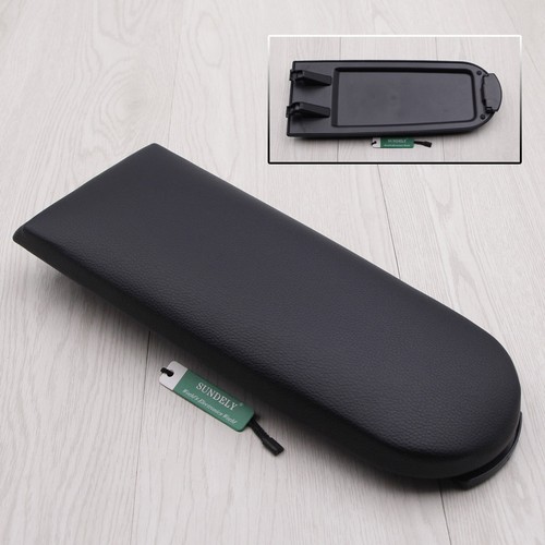 Black leather armrest center - black,