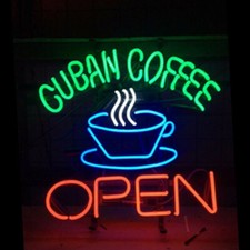 Cuban Coffee Open 20"x16" Neon