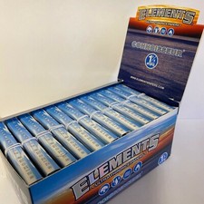 ELEMENTS CONNOISSEUR Size 1 1/4 Ultra thin Rice Papers + ROACH TIPS 1 6 12 18 24