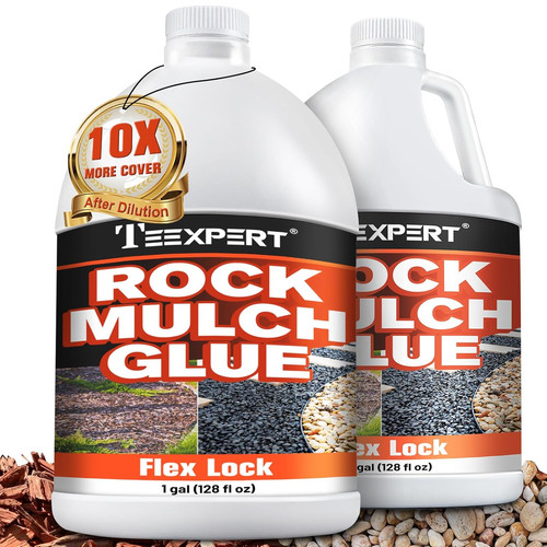 Strong mulch rock glue for - mulch,