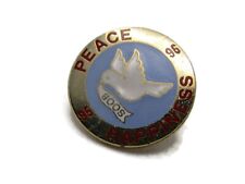SOOB  95 96 Pin Peace Happiness Pin Gold Tone