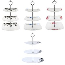 3 Tier Cake Stand Floral Afternoon Tea Party Wedding Plates Muffin Tableware