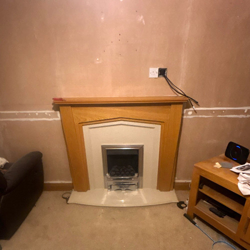 Oak wood fireplace - oak, surround