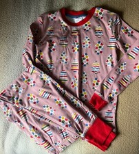 MINI BODEN GIRLS  Pyjamas Set CHRISTMAS TREE PRINT Age 9 Years Ex Condition