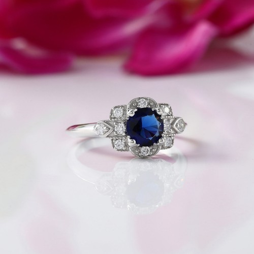 Art deco victorian blue - victorian,