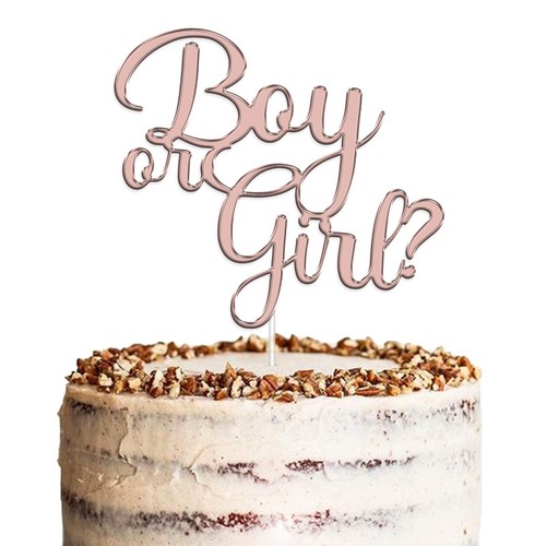 Boy girl acrylic cake - or,