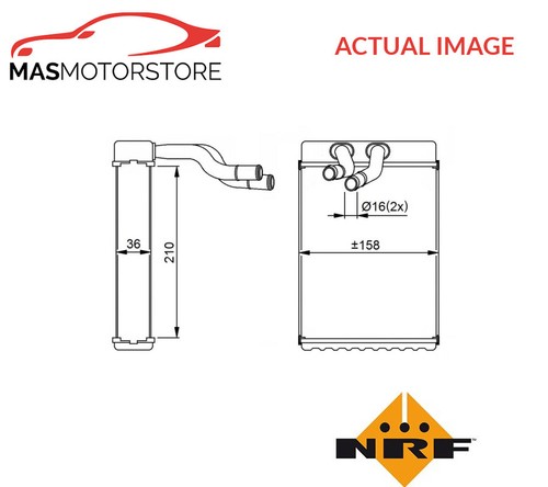 Heater radiator exchanger - radiator, lhd