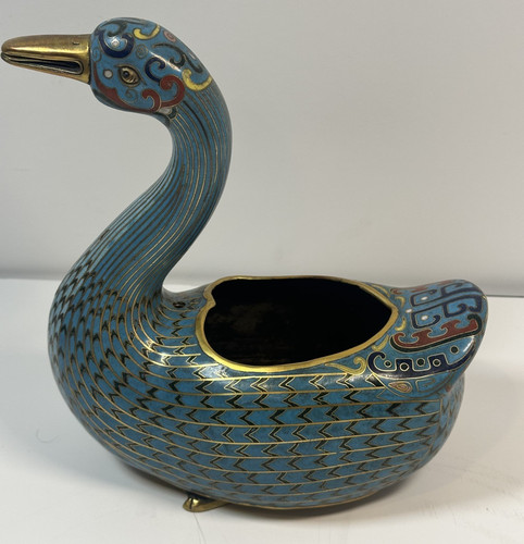 Chinese cloisonne goose swan - chinese,