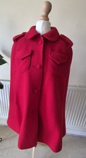 Coco Wool Cape In RED Boutique