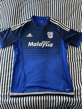 Men’s Cardiff City Shirt Number 4 On Back Size Large Home Shirt