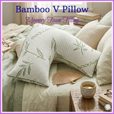 V-Shaped Bamboo Pillow Memory
