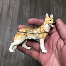 Rare Beautiful Dog Trinket Box
