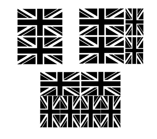 Union jack flag vinyl - 2/4/6,