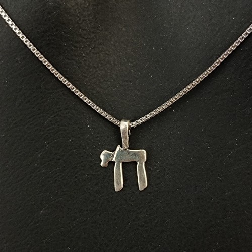 Chai necklace sterling silver - chai,