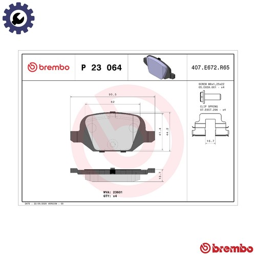 Brake pad set disc - brake, 23