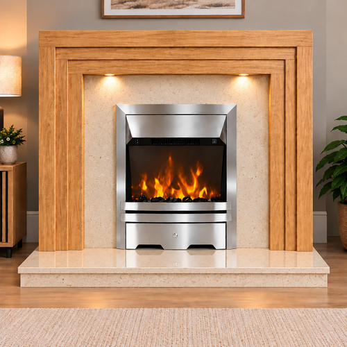 Oak electric fireplace - oak,