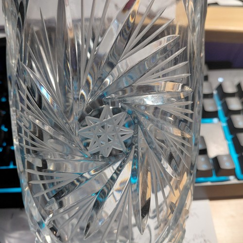 Hand cut lead - crystal, vase