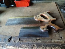 2 Vintage Brass Back Saws. Footprint + Other.