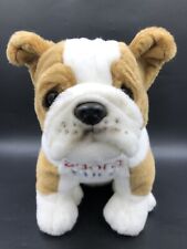 Faithful Friends British Bulldog Brown and White Sitting Plush Soft Toy Dog 27cm