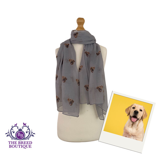 Yellow labrador scarf - labrador, golden